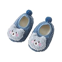 Winter Children Toddler Shoes for Boys and Girls Floor Shoes Flat Bottom Non Slip Slip On Plush Warm 7c Shoes for Boys