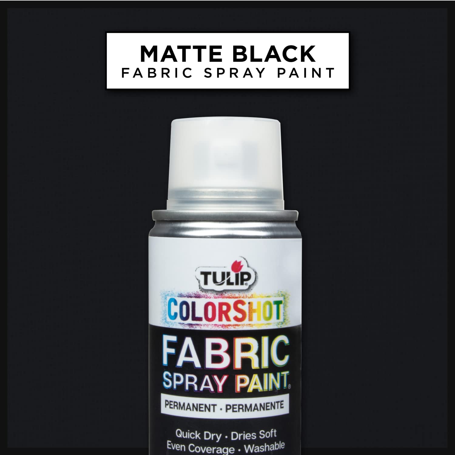 Tulip ColorShot Instant Fabric Spray Color 3oz. Black