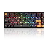 75% Wireless Mechanical Keyboard, Hot Swappable Mechanical Gaming Keyboard with Gateron G-Pro Switch and PBT Keycaps RGB LED Backlit