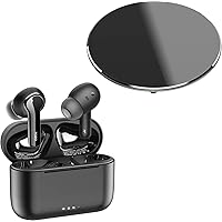 TOZO NC2 Hybrid Active Noise Cancelling Wireless Earbuds, in-Ear Detection Headphones W3 Wireless Charger, 10W Qi-Certified Fast Charging