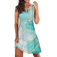 Tank Dress for Women Flowy 2024 Spring Summer Dresses Casual Tshirt Dress Beach Vacation Graphic Printed Sundress