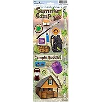 Paper House Productions STCX-0151E Cardstock Stickers, Summer Camp (6-Pack)