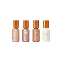Live Tinted Shine On Hueglow Kit: Includes Mini Hueglow Hydrating Liquid Highlighter Drops for Face and Body in Colors Dawn, Dusk, Golden Hour and Moonlight, 4 Piece Set