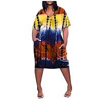 Bodycon Dresses for Women,Casual Open Strap Print Back Short Dress V-Neck Women's Sexy Sleeve Casual Dresses wi