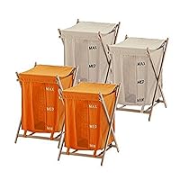 Gedy BU3800-67-03 4 Orange and Beige Laundry Baskets