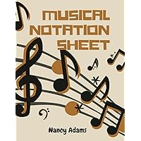 Perfect musical notation blank sheet: Standard blank music paper book