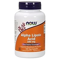 NOW Supplements, Alpha Lipoic Acid 250 mg, Supports Glutathione Production*, Free Radical Scavenger*, 120 Veg Capsules