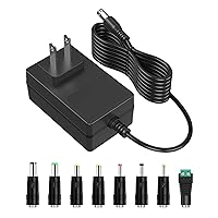 5V 1A Power Adapter Charger [AC 5 Volts 1 Amps Regulated Switching Power Supply] with 8 Interchangeable DC Plug for 200mA 300mA 350mA 400mA 500mA 600mA 700mA 800mA 850mA 900mA 1000mA Equipment