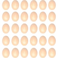 PowerTRC Bag of Realistic Chicken Eggs Toy Food Playset (Pack of 30 Faux Fake Eggs)