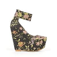 Matiko Shoes The Camden Shoe, Black Floral Multi