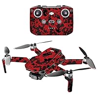 MightySkins Compatible with DJI Mini 2 Portable Drone - Red Modern Camo | Protective, Durable, and Unique Vinyl Decal wrap Cover | Easy to Apply, Remove, and Change Styles | Made in The USA