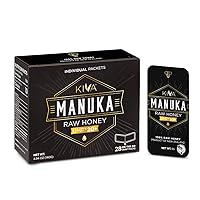 Kiva Raw Manuka Honey SNAP-Packets, Certified UMF 20+ | 100% Pure Genuine New Zealand (Snap Packets) | ON-THE-GO | Non-GMO | No Antibiotics | Traceable