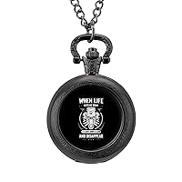 Drop A Gear and Disappear Classic Quartz Pocket Watch with Chain Arabic Numerals Scale Watch