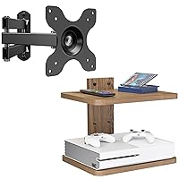 WALI TV Wall Mount and Floating Entertainment Center Shelves(2-Shelf)