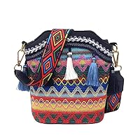 Vintage Women's Bag Tassel Ethnic Handwoven Crossbody For Lady Bag Sling Shoulder Bags For Ladies Small Handbag