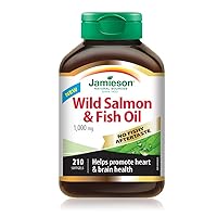 Jamieson No Fishy Aftertaste - Wild Salmon & Fish Oil 210 SoftGels