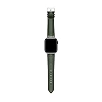 Ted Baker Double Leather Khaki Dark/Light Green Strap for Apple Watch® (Model: BKS42S218B0)