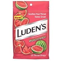 Luden's Soothing Throat Drops, Watermelon, 25 ct (Pack of 1)