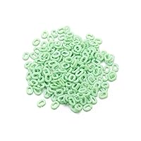 200Pcs/Pack Acrylic Colorful Chain Single Clasp Resin Chain Bulk Necklace Link Connectors for Jewelry Findings Accessories,DIY Crafts(Size:8×6×1mm) (Green)