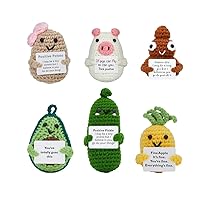 Positive Potato Pickle Pineapple Pig Poo,Emotional Encouragement Card for Cheer Up Gifts, Funny Reduce Pressure Pickle Toy