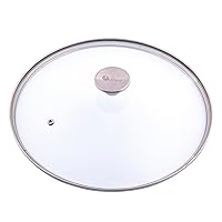 Victoria Round 13-Inch Glass Lid for Cast Iron Skillet or Pan, Custom Made for Only Victoria Brand, Diameter 12.1-Inch