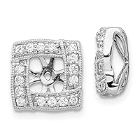 14k White Gold Lab Grown Diamond SI1 SI2 G H I Earrings Jacket Jewelry for Women