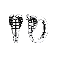 Women's Snake Dangle Drop Earrings Vintage Punk Cobra Hoop Earrings High Polished Tarnish Resistant Ear Charms Birthday Jewelry Gift