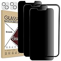 Esanik [3+2 Pack Privacy Screen Protector for iPhone 14 Plus 6.7