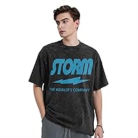Storm Bowling Mens Short Sleeve T-Shirts Cotton Short-Sleeved