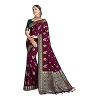 Indian Wedding special silk woman Weaved border Zari woven sari saree blouse 3857