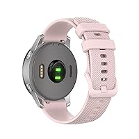 20 22mm Silicone Watch Band for GTS 3/GTS2 Mini/GTR 42/47mm/GTR2/2e/Stratos 2/3 Bracelet GTR 3 Bip Straps (Color : Rose Pink, Size : 20mm Universal)