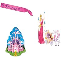 WGI Princess Fun- Princess and Carriage Props, Castle Wall Plaque and Satin Sash Novelty