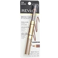 Revlon Brow Fantasy Pencil and Gel, Dark Blonde [104], 0.04 Ounce ( Pack of 1)