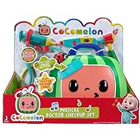 CoComelon Official Musical Checkup Case, Plays Clips from ‘Doctor Checkup’ Song – Includes 4 Themed Medical Doctor Accessories (Thermometer, Syringe, Stethoscope, and More) for Fun Role Play, Green