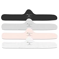 More of Me to Love Organic Cotton and Bamboo Bra Liner 4-Pack (Pearl White, Blush Pink, Stone Gray, Onyx Black)
