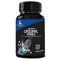 Research Labs Liposomal Vitamin C Supplement w/Enhanced Absorption LipoQuil-C™ | 120 Capsules Immune Support Collagen Booster | High Dose Fat Soluble Vita C 1000mg Buffered | Non GMO, Vegan Pills