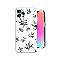 Marijuana Collage Leaf Pot Cannabis Weed Grass Ganja 420 Rasta Design Protective Cover Gel Case with Camera Protection Compatible with iPhone 13 Pro Max 6.7