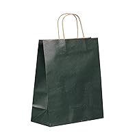 30 Pcs Kraft Shopping Bags, Kraft Paper Bags with Handles Kraft Bags Gift Bags Bulk Great for Christmas Wedding Bridal Showers Graduations Baby Showers Thanksgiving Halloween Easter-8-10x5x12in