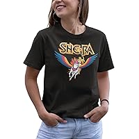 Masters of The Universe TV Series She-Ra & Swiftwind Black Adult T-Shirt Tee