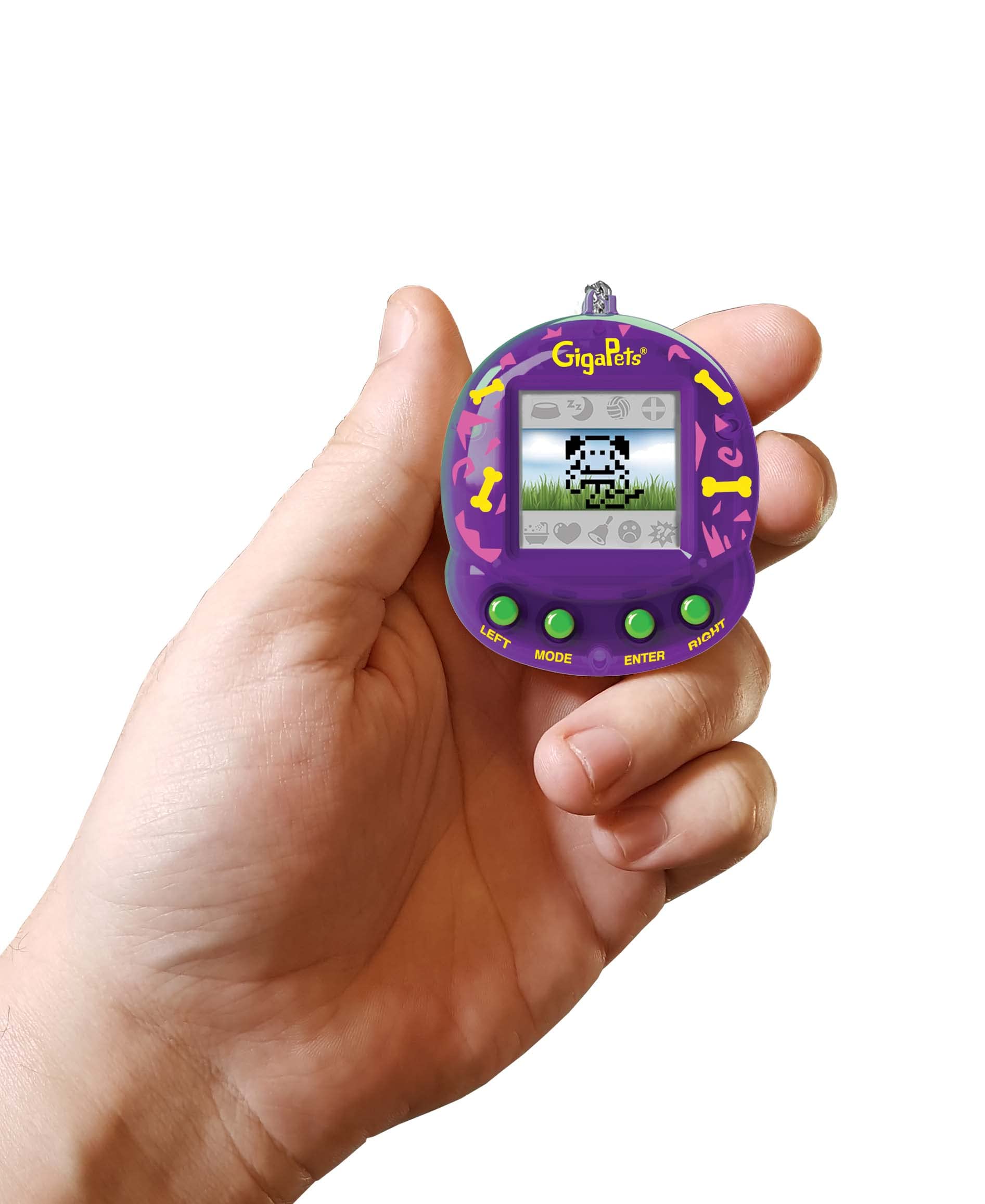 Giga Pets Puppy Dog Virtual Animal Pet Toy, Upgraded Collector’s Edition, Glossy New Purple Housing Shell Nostalgic 90s Toy, 3D Pet Live in Motion