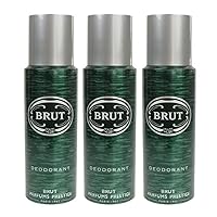 Brut 3 X Original Deodorant Body Spray 200Ml For Men Faberge