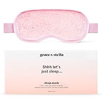 Eye Wrinkle Pads and Patches - Cooling Eye Mask for Puffiness - Ice Face Mask - Gel Eye Mask - Ice Mask to Reduce Wrinkles, Dark Circles, Eye Bags, Migraines - Hot & Cold Eye Mask by Grace and Stella