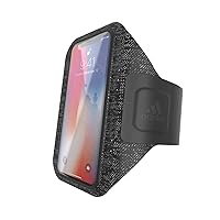 adidas Phone Case Compatible with iPhone X/XS, Black Armband, Workout Cell Phone Holder for Exercise, Running and Sports