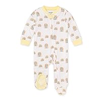 Burt's Bees Baby Baby Girls' Sleep and Play Pajamas, 100% Organic Cotton One-Piece Romper Jumpsuit Zip Front Pjs