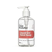 Liquid Gel Hand Soap, Silky Rich Liquid, Quick Lather, Fast Rinsing, Contains Real Essential Oils (Geranium Mint) 8 Fl Oz