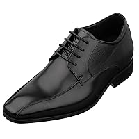 TOTO Men's Invisible Height Increasing Elevator Shoes - Premium Leather Formal Dress Shoes - 2.2 Inches Taller