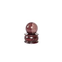 Jet Narmada 45-50 mm Ball Sphere Gemstone Hand Carved Crystal Altar Healing Devotional Focus Spiritual Chakra Cleansing Jet International Crystal Therapy Booklet Image is JUST A Reference