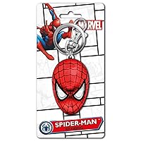 Marvel Spider-Man Colored Head Pewter Key Ring Multi-colored, 1