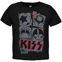 Kiss - Saint & Sinner Toddler T-Shirt 3T Black