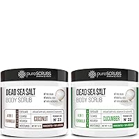 pureSCRUBS Coconut Dead Sea Salt Scrub + Cucumber Body Scrub